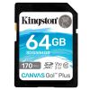 KINGSTON Canvas Go! Plus SD 64GB Class 10 UHS-I U3 V30 A2 (SDG3/64GB) spominska kartica