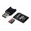 SDXC KINGSTON micro 64GB Canvas REACT Plus +adapter +USB čitalec, 285/165MB/s